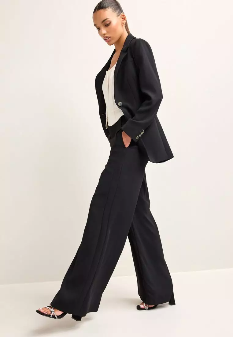 NEXT Tailored Crepe Super Wide Trousers 2024 | Buy NEXT Online | ZALORA ...