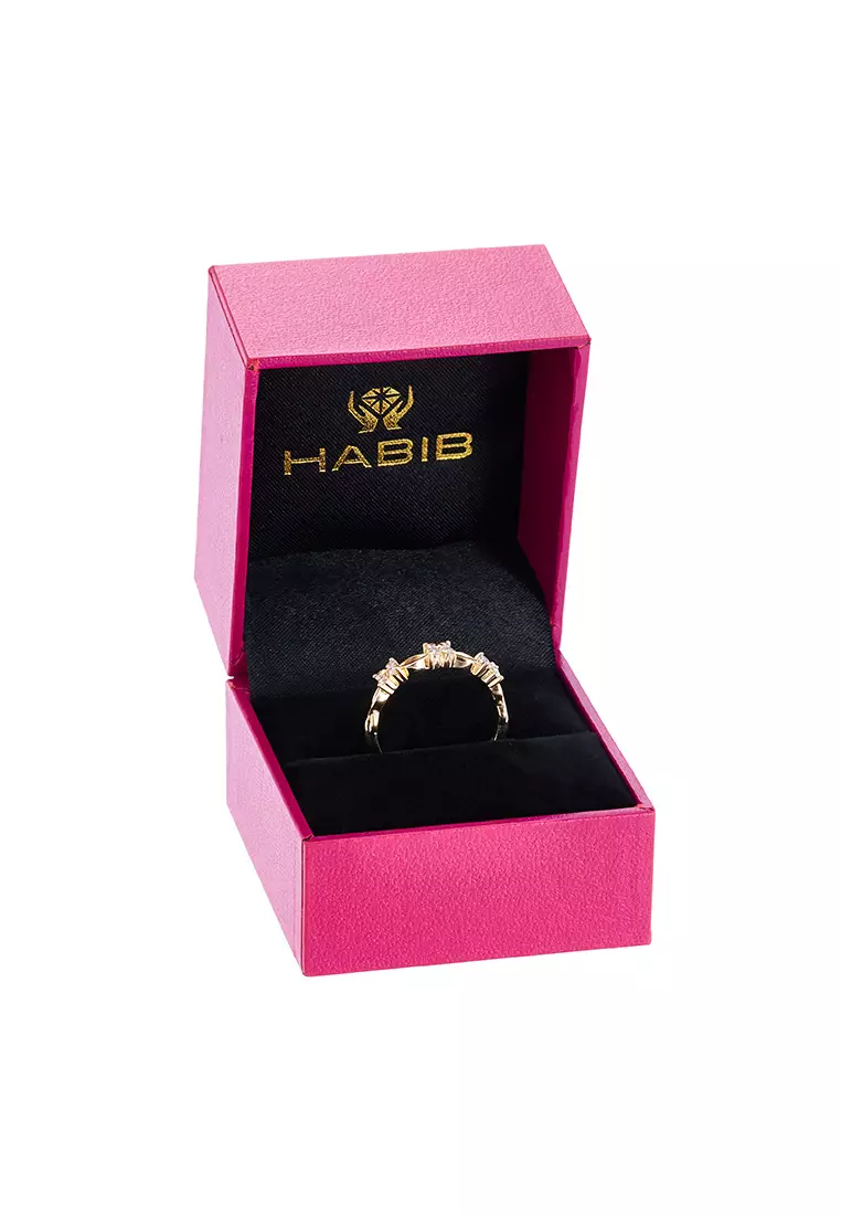 Buy HABIB HABIB CHIC | Round Diamond Ring in 375/9K Yellow Gold ...