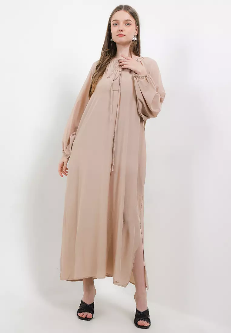 L/S Hidden Pocket Rayon Dress