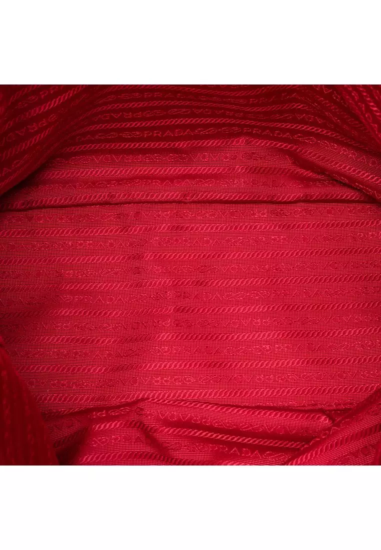 Pre-Loved Prada Vitello Daino Side Zip Shopper Tote