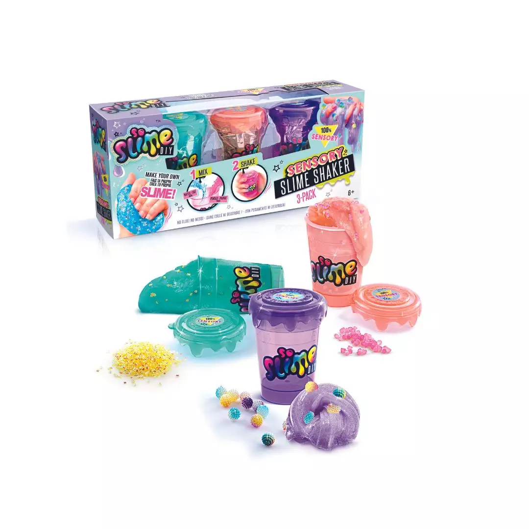 So Slime DIY Original - Shaker 3 pack-  Purple Blue Orange - Mainan slime anak