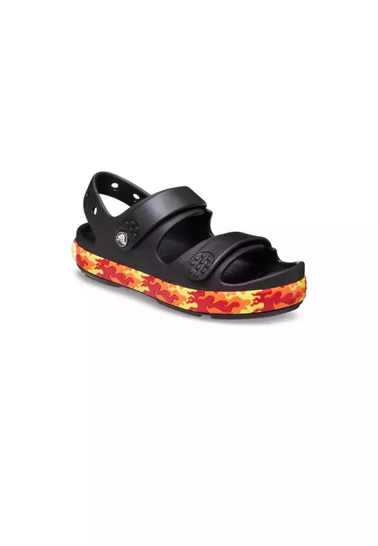 Kids' Crocband Cruiser Flames Sandal  in Black