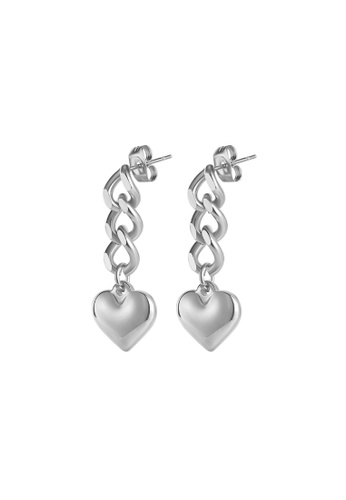 CELOVIS silver CELOVIS - Sweet Heart Chain Link Drop Earring in Silver 7D19EAC6464210GS_1