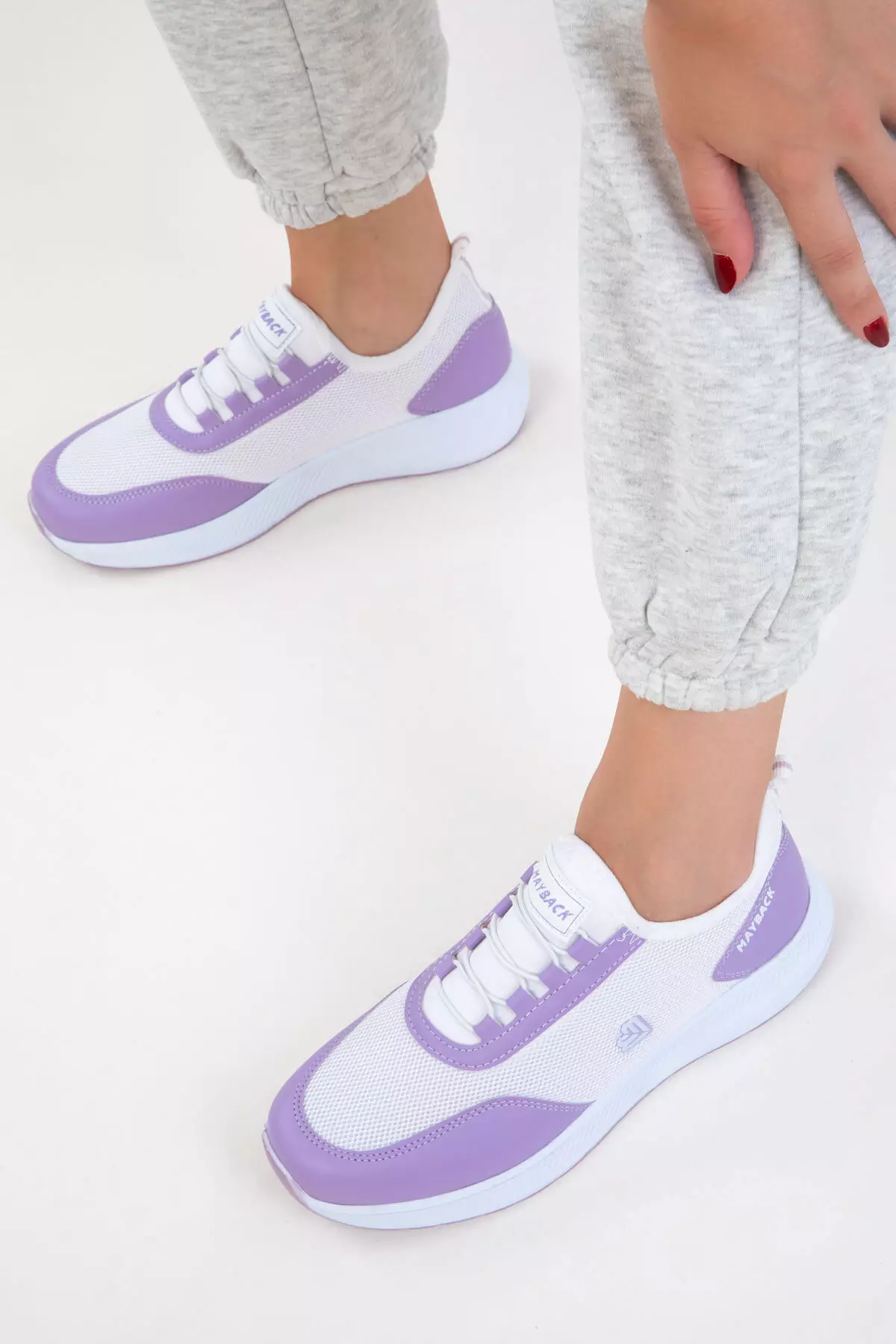 White-Lilac Women's Sneaker 20779