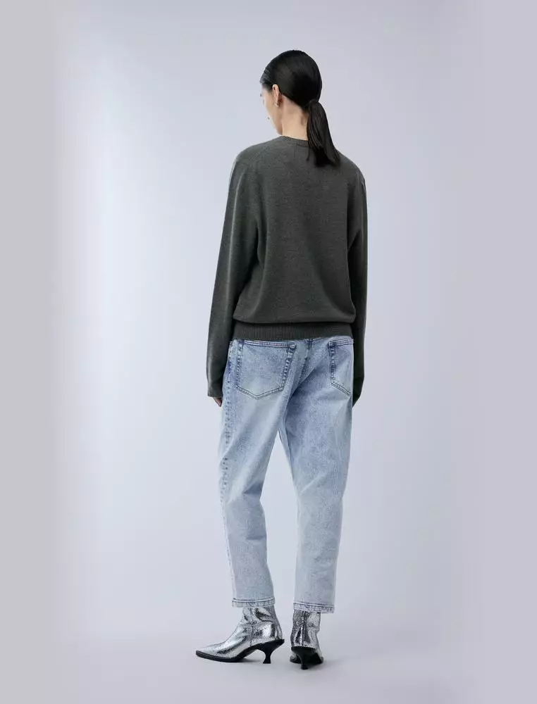 JNBY女士寬鬆錐形九分牛仔褲