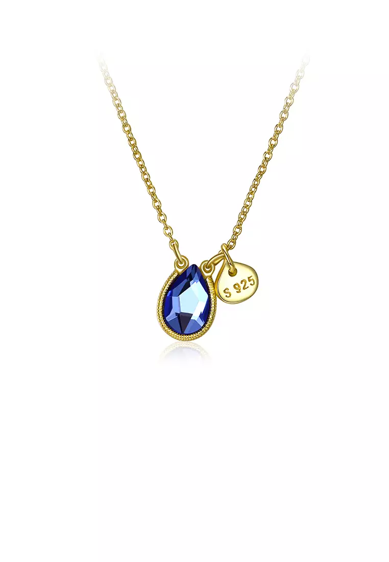 Gold and new arrivals blue necklace