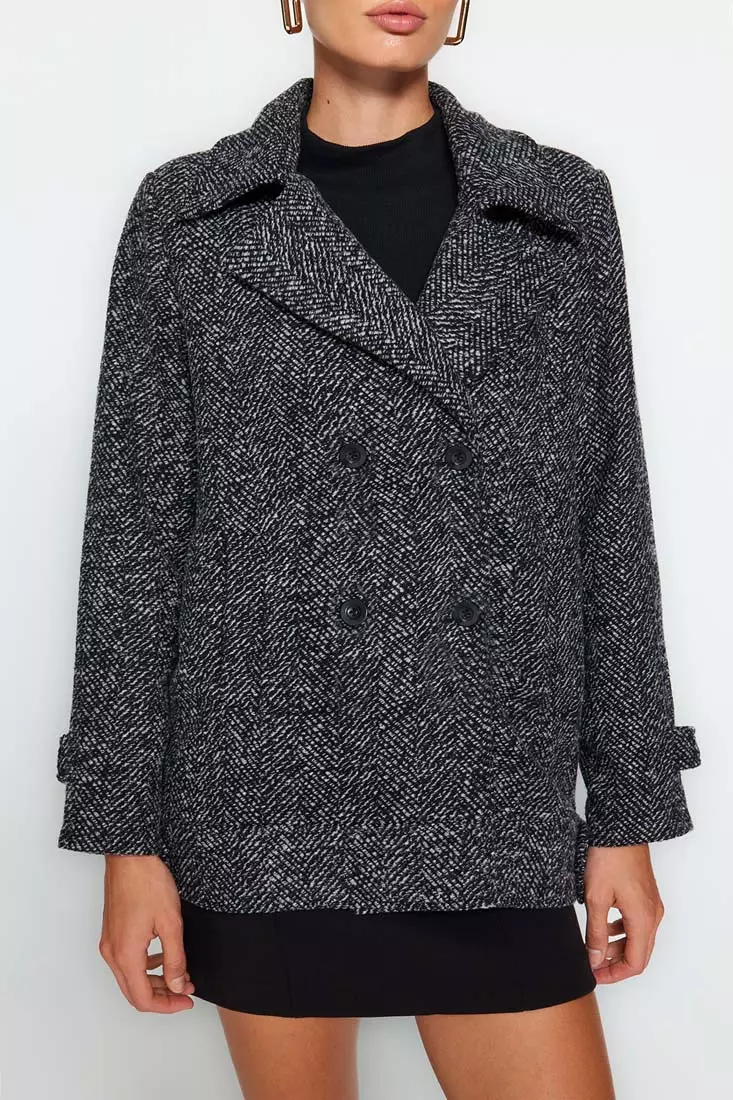 Tailored Herringbone Coat