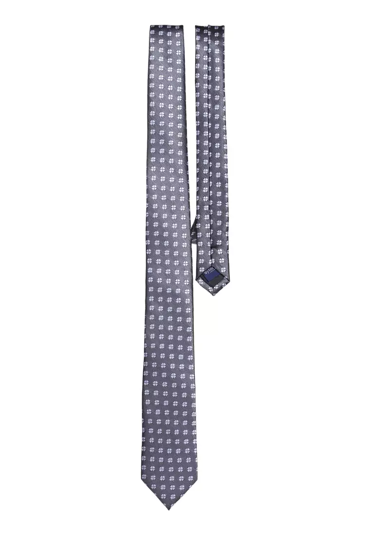Byford Mens Micro Polyester Neck Tie 6.5 - 3026006B-33BlueLeaf
