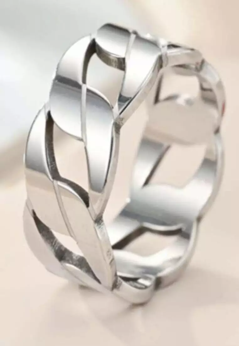 Aksesoris Cincin Pria Circlet Ring Silver 