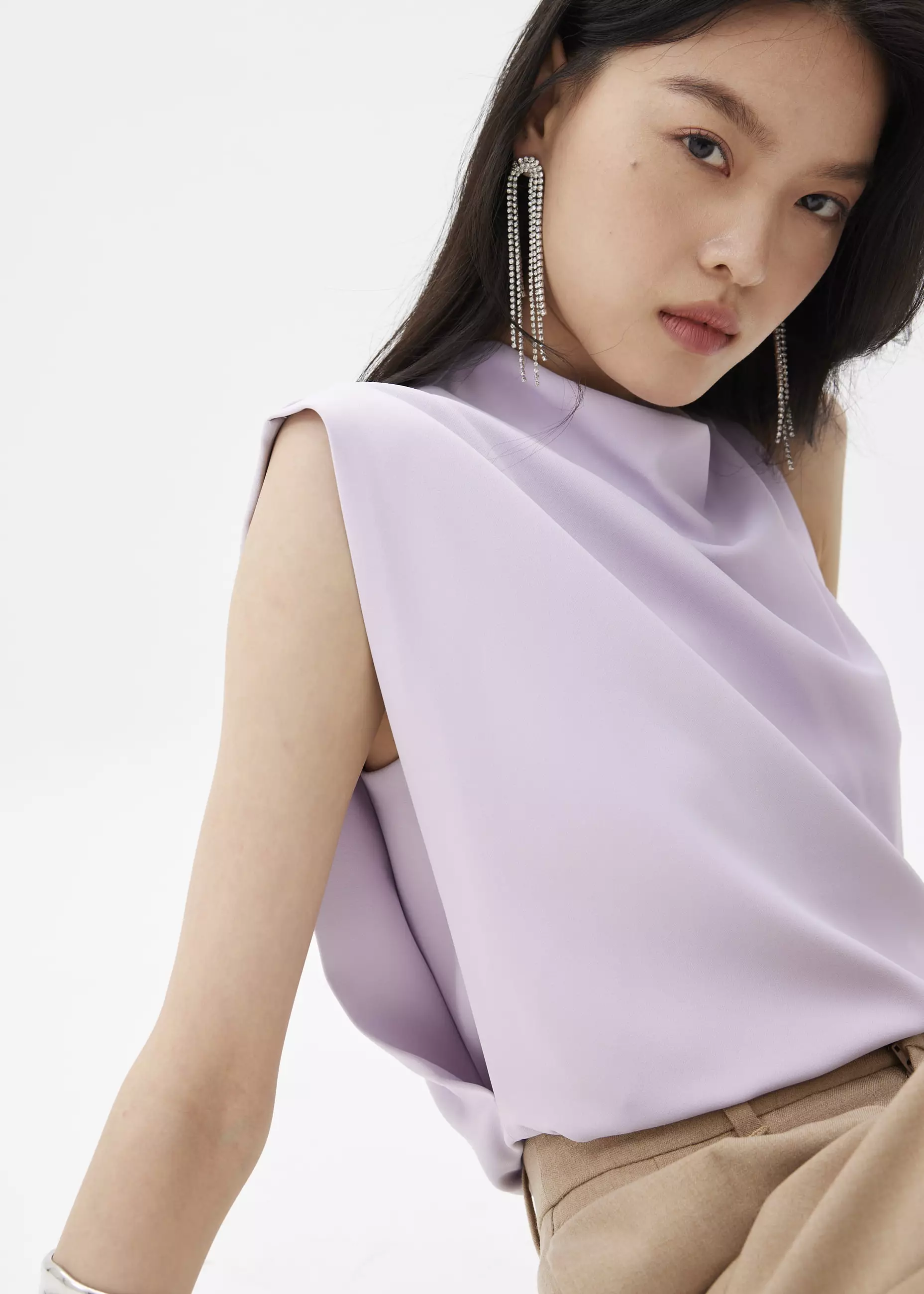 Atasan Wanita - Maya Asymmetric Drape Blouse