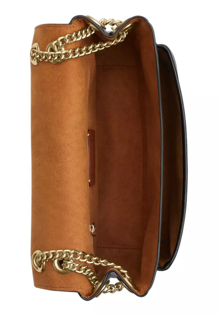 Elodie Crossbody Bag In Signature Canvas - Walnut/Black