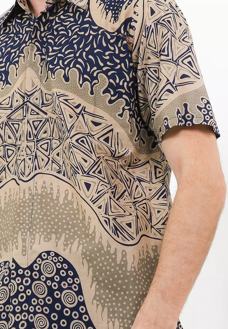 Piramid Kemeja Batik Premium Pria Casual Modern Lengan Pendek