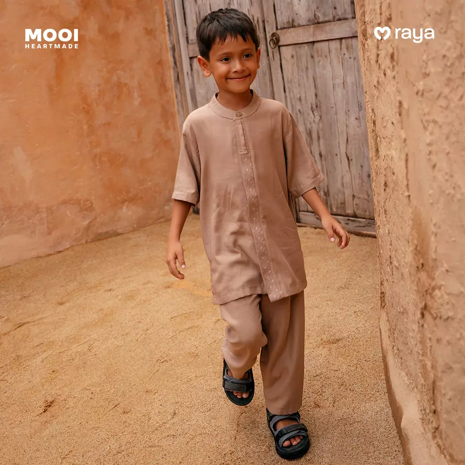 Mooi Kaif Koko Set Setelan Koko Anak Raya Collection - Clary Sage