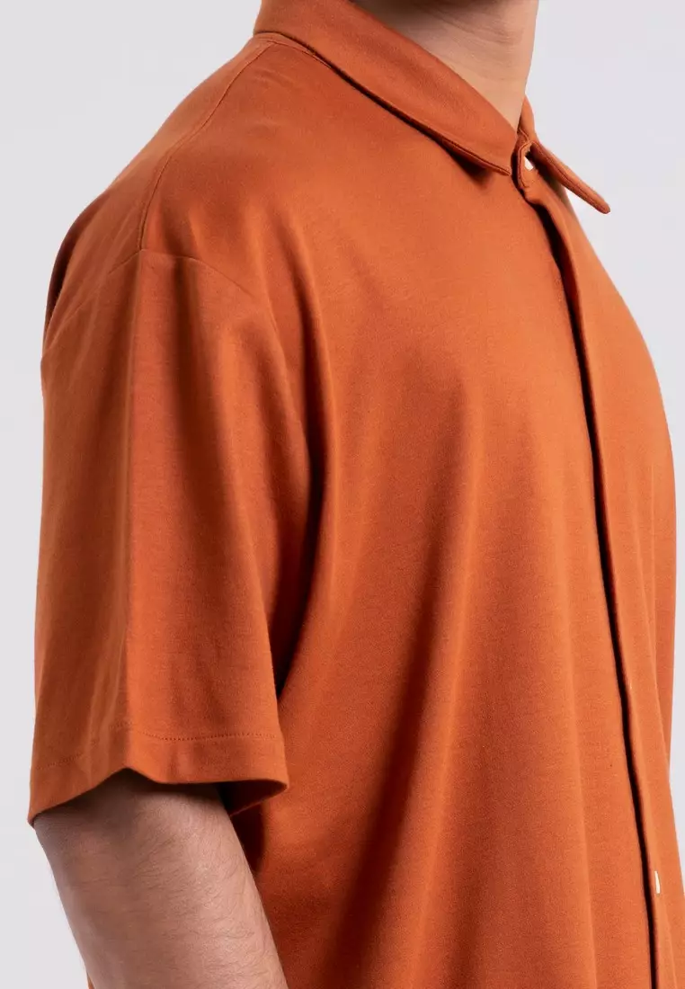 Kemeja Pria Oversize Basic Pendek 220223