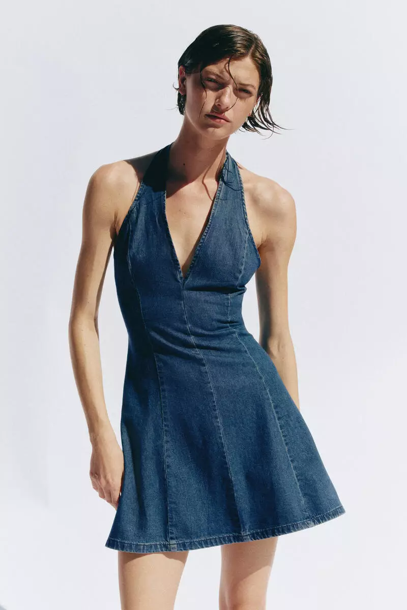 h&m open back denim dress H&m Zalora Dress Buy Open-back Denim Dress Online ZALORA Malaysia Maxi dress Elegant Pink Tulle Off-Shoulder DROP_AUG25-D1 Calf length Size:XX Small