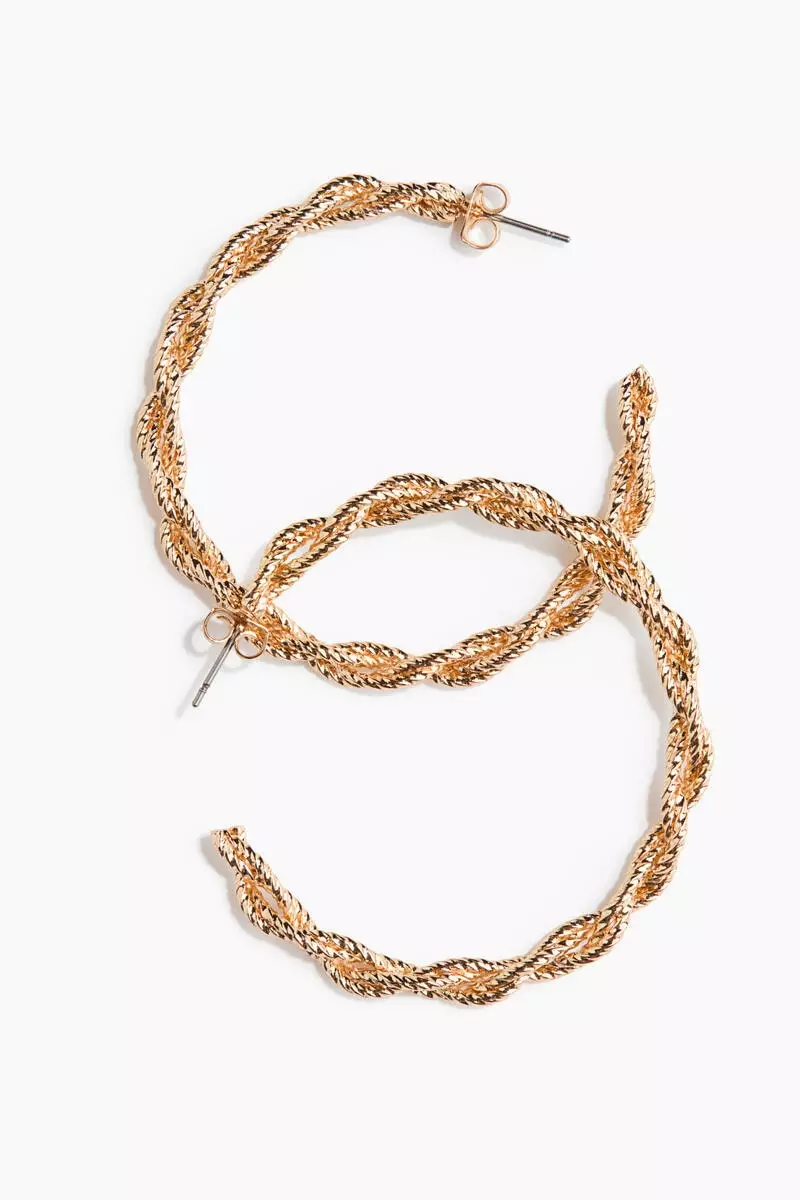 Twisted hoop earrings