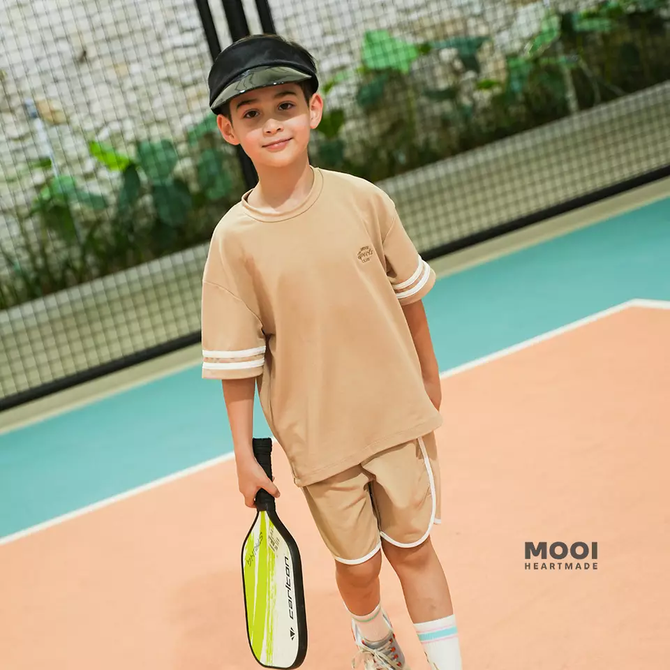 Mooi Celana Pendek Anak Laki - Laki Mark Pants Kids - Light Grey