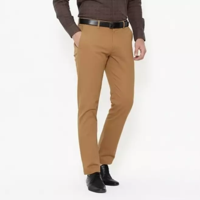 Lawell Celana Chino Panjang Pria Slim Fit - Bawahan Polos Branded Kualitas Premium | Nyaman untuk Kerja & Kasual | Warna Walnut