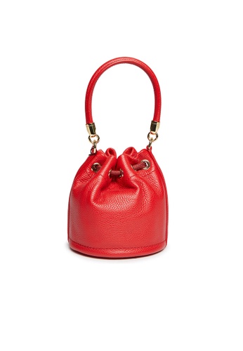 Marc Jacobs Marc Jacobs The Leather Micro Bucket Bag True Red ...
