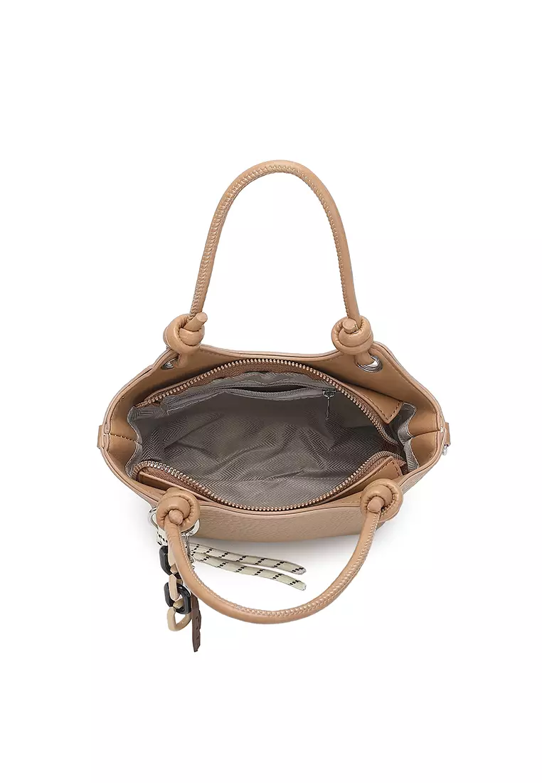 Women's Top Handle Bag / Sling Bag / Crossbody Bag / Shoulder Bag (Tas Tangan Wanita / Tas Selempang Wanita / Tas Bahu Wanita) - Cokelat