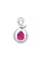LAZO DIAMOND white and red LAZO DIAMOND Infinity Loop Ruby Pendant in 9k White Gold 9D28EAC988F6CDGS_1