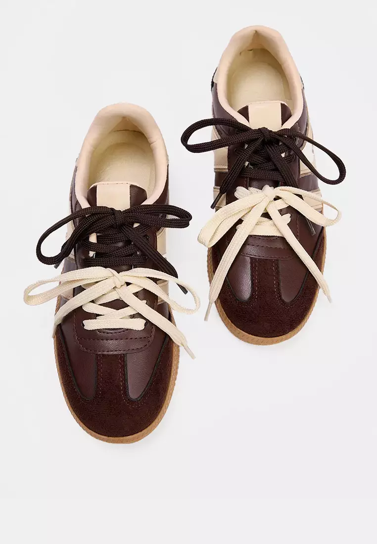 Retro Double Lace-Up Sneakers