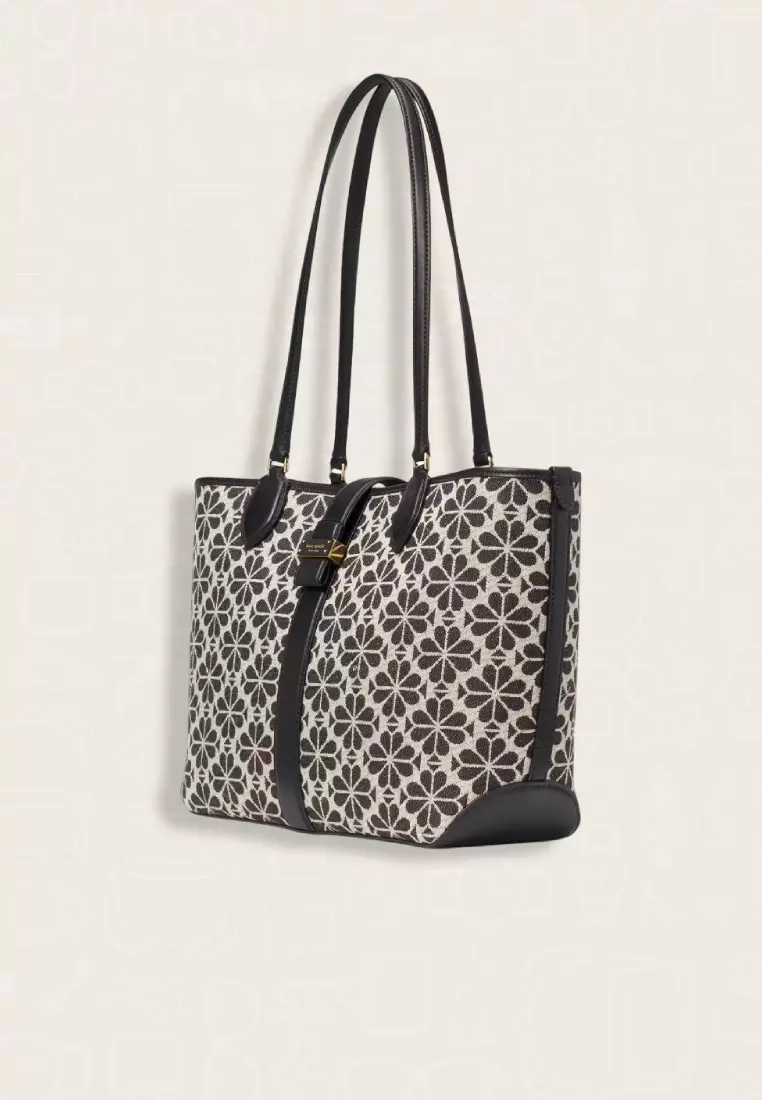 Kate Spade Spade Flower Jacquard Medium Open Tote Sand Multi
