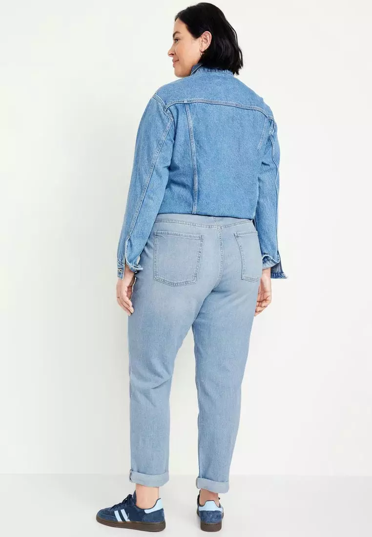 Mid-Rise Wow Boyfriend Straight Jeans