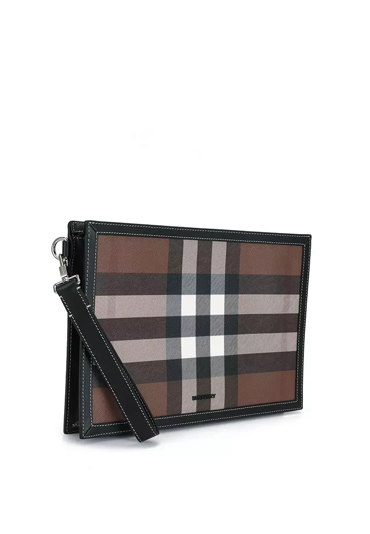 Burberry Check and Leather Pouch in 2023