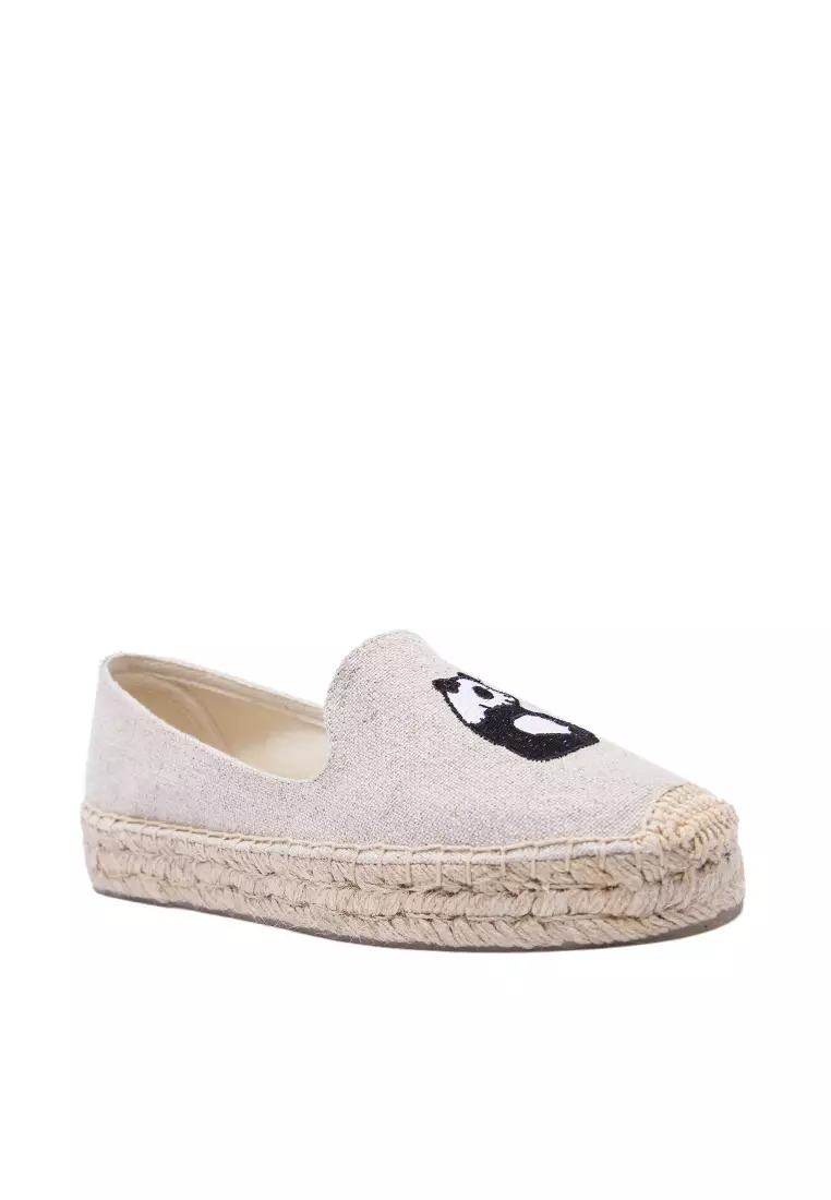 Platform Embroidered Canvas Espadrilles HB6105