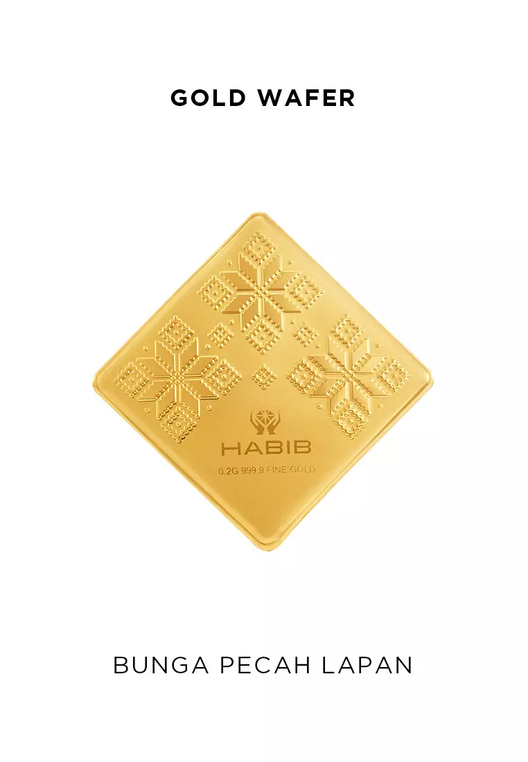 HABIB Songket Collection (Bunga Pecah Lapan) | 999.9 Gold Wafer (0.20g)