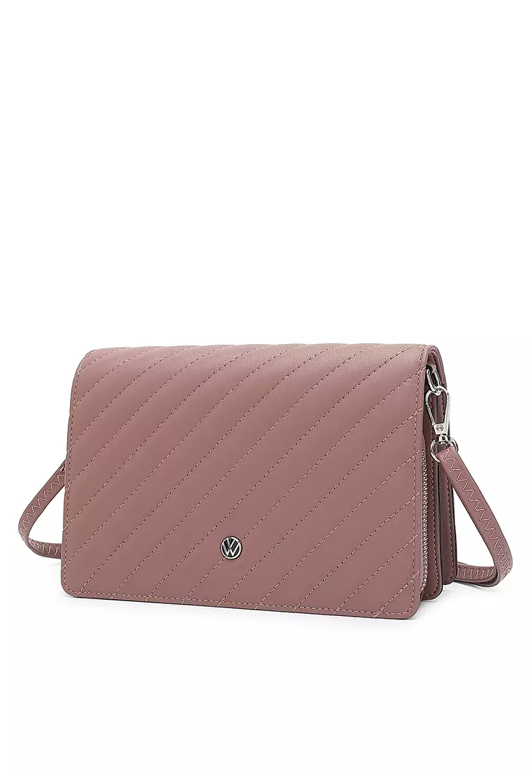 Women's Shoulder Sling Bag / Crossbody Bag - Purple