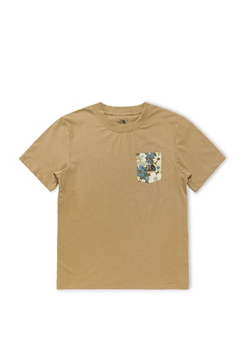 The North Face brown The North Face Men's Logo Pocket T-Shirt Kelp Tan 7D2A7AAF0B551BGS_1