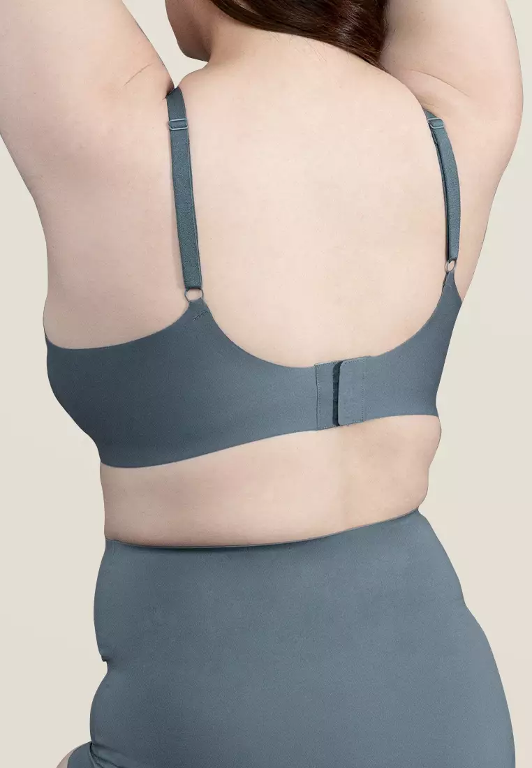 Next to Skin Ladies Seamless Heatpress Comfort Fit Soft Push Up Wireless NonWire Bra Kenzi 1pc (Turbulence)