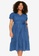 Trendyol blue Plus Size Waist Tie Woven Dress 4879FAA1BA819AGS_1