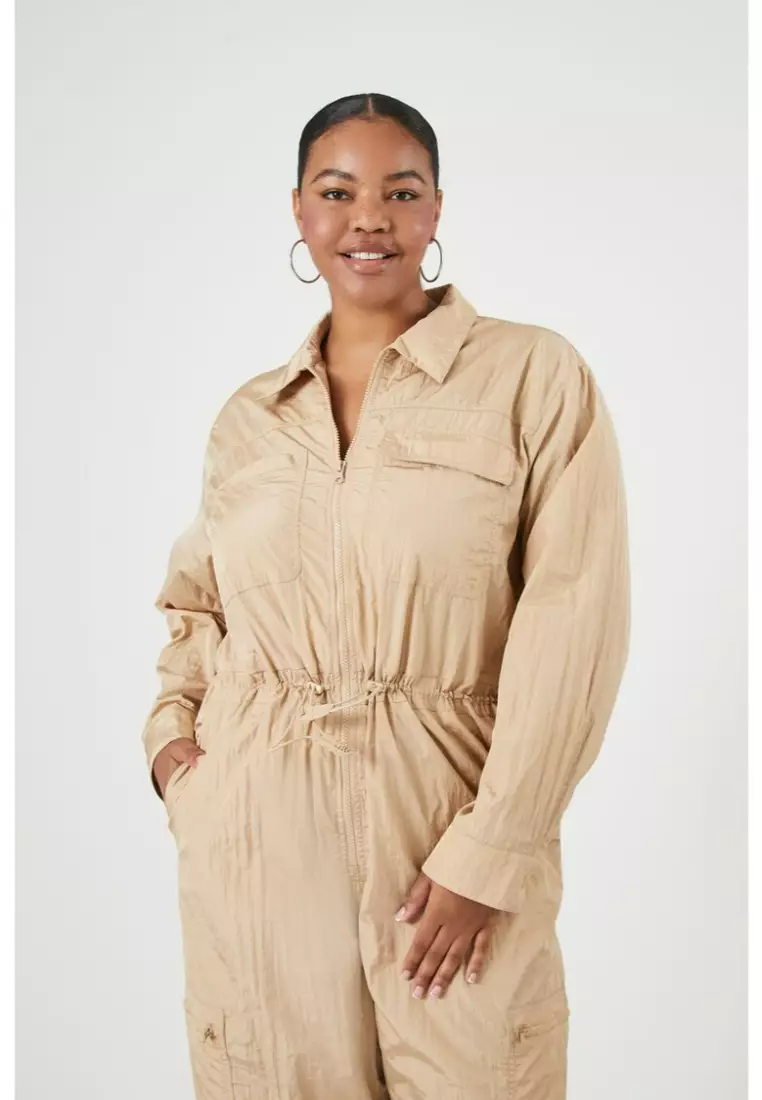 Plus Size Drawstring Jumpsuit