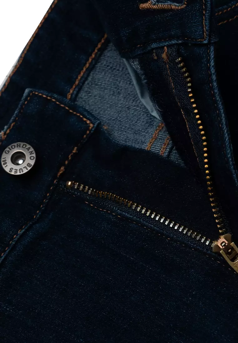 Women's High Waist Regular Tapered Fit Cropped Denim Pants