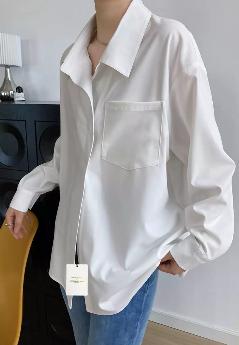 Lapel Back Button-down Shirt YX331