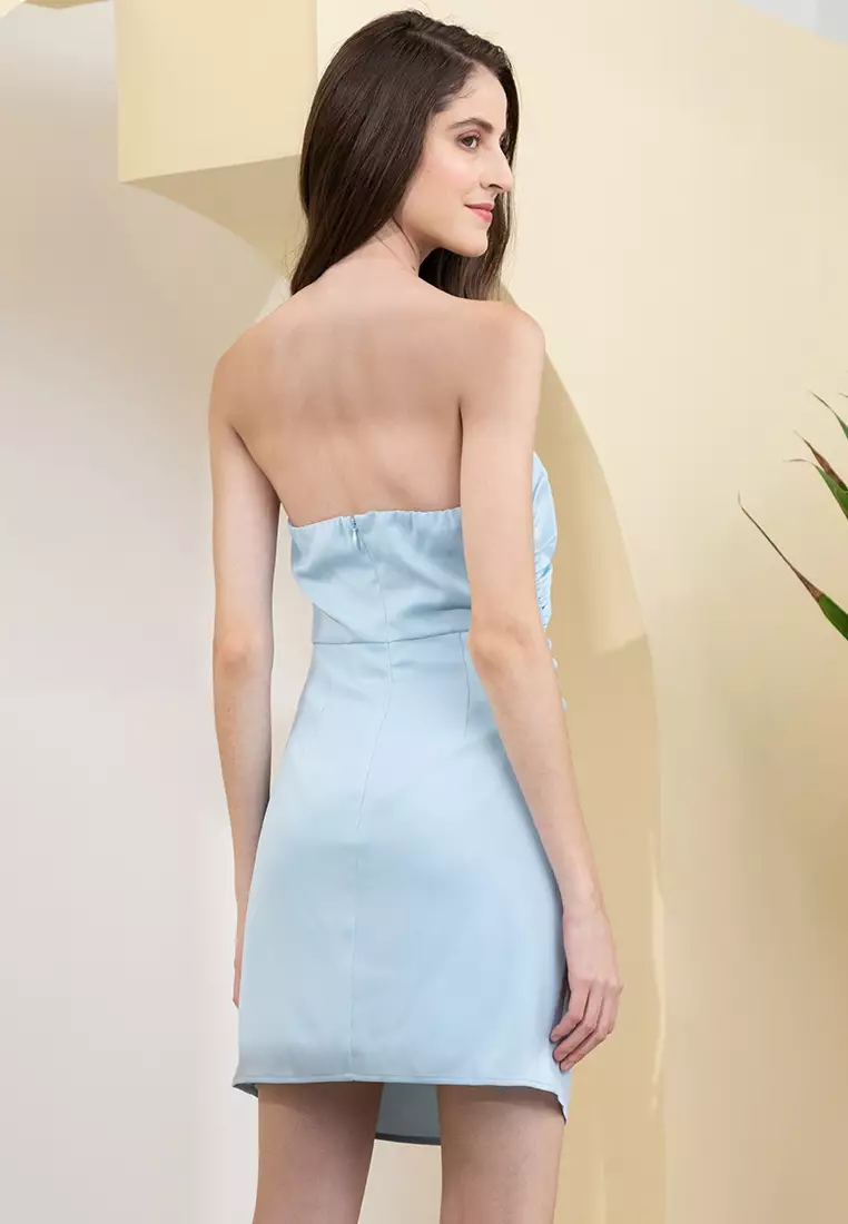 Gathered Tube Dress