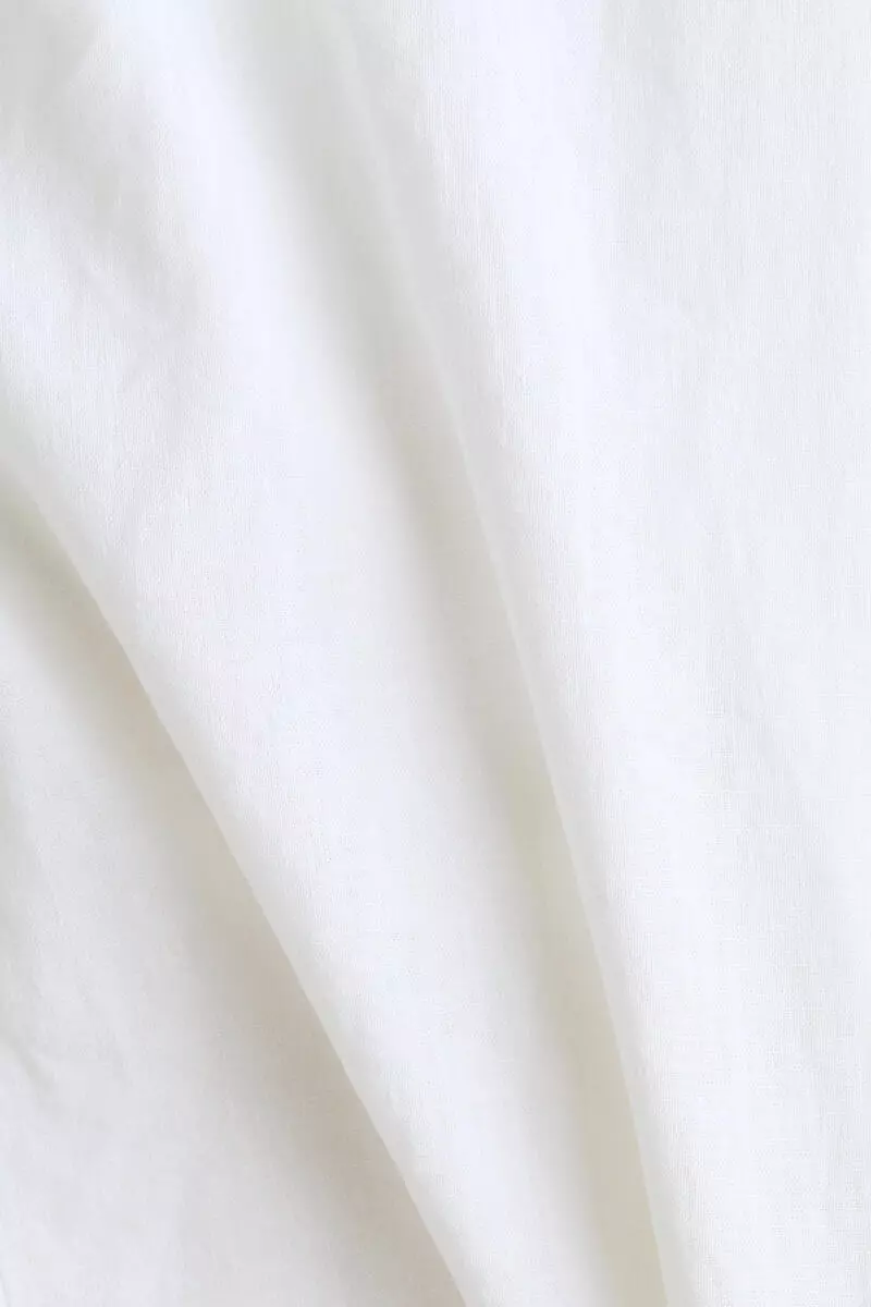 Oversized linen-blend shirt