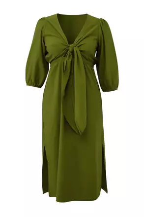 zalora green dress Zalora Dark Green Ruffled Dress