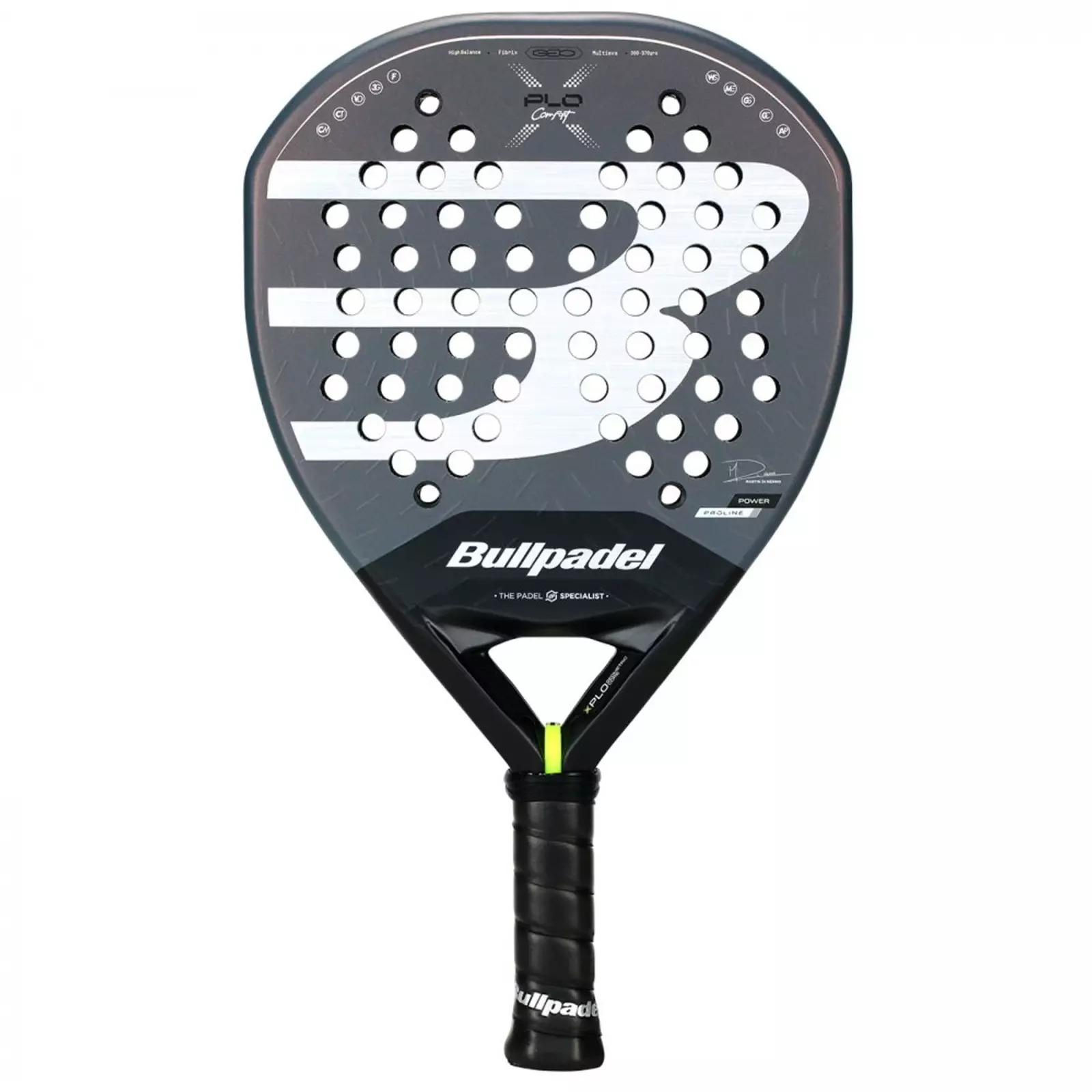 Raket Padel BULLPADEL Xplo Comfort 2026 360-370g Black Grey