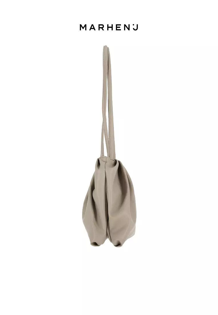 SABRINA Vegan Leather Shoulder Bag Oatmeal