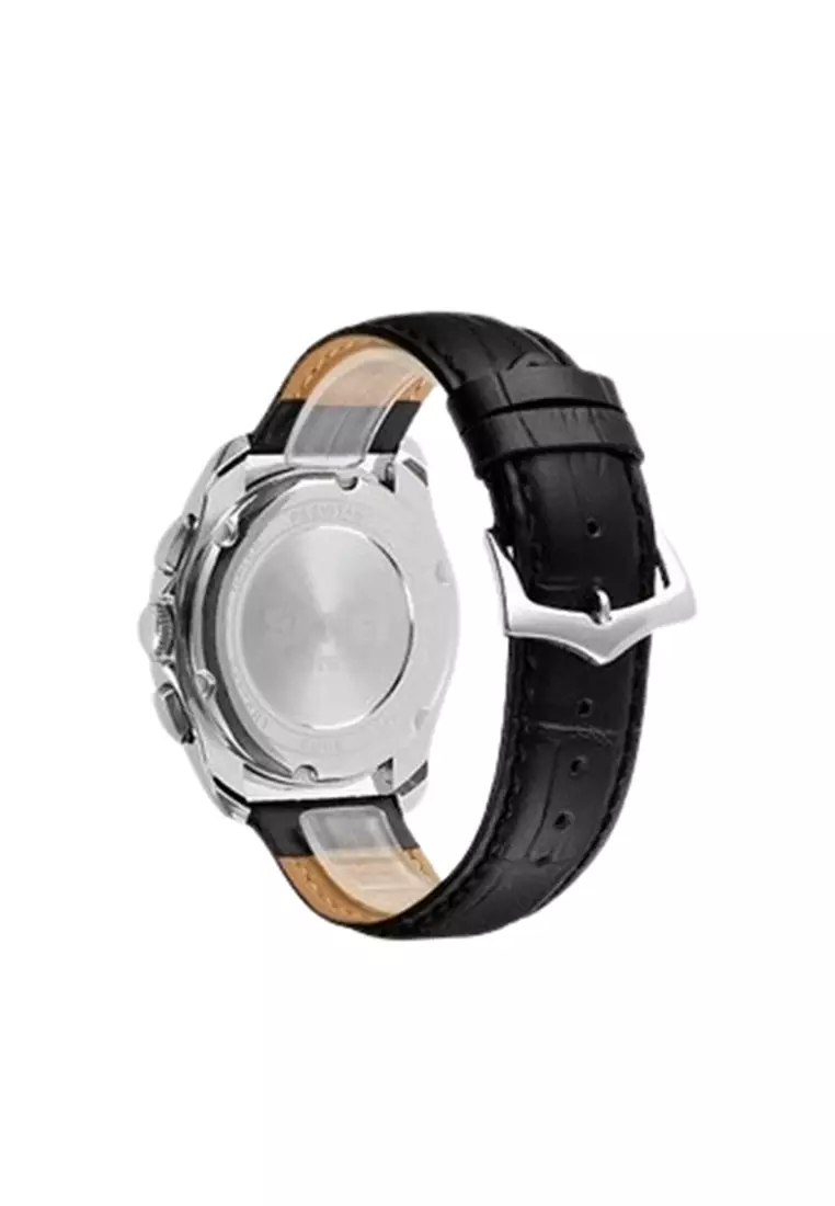 Jam Tangan Pria Analog Chronograph Casual Quartz Tali Leather 9260 ORIGINAL