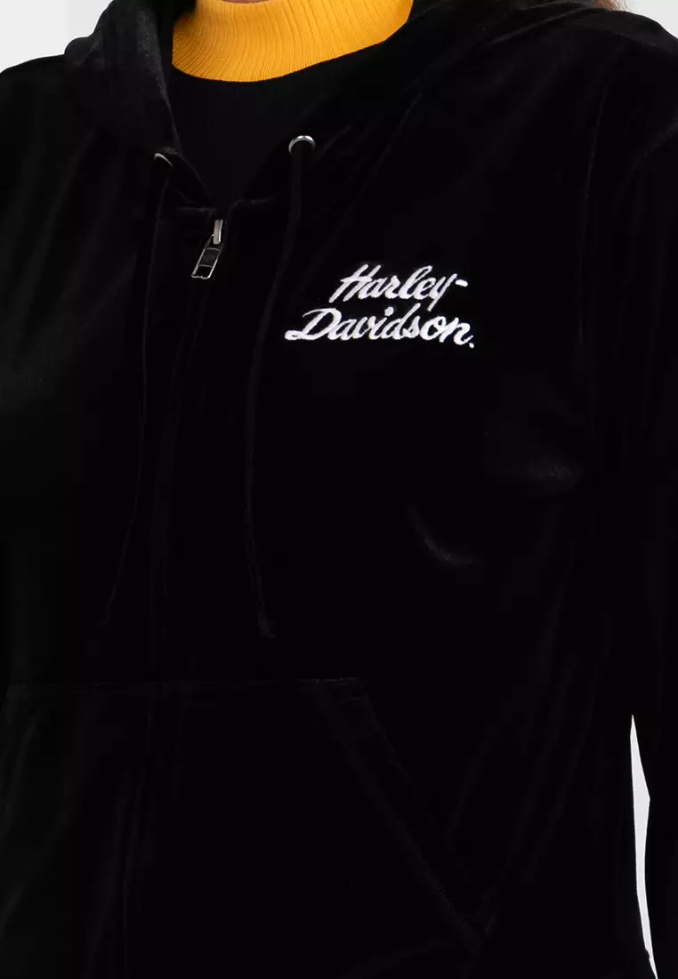 Harley-Davidson Rocket Queen Velour Zip-Up Hoodie