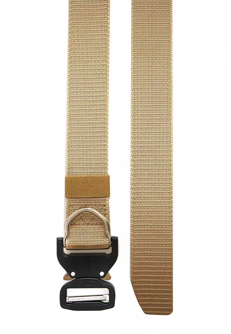 Ilo Aksesoris Fashion Pria Casual Belt Desain Simple Ikat Pinggang Material Canvas ORIGINAL - Cream