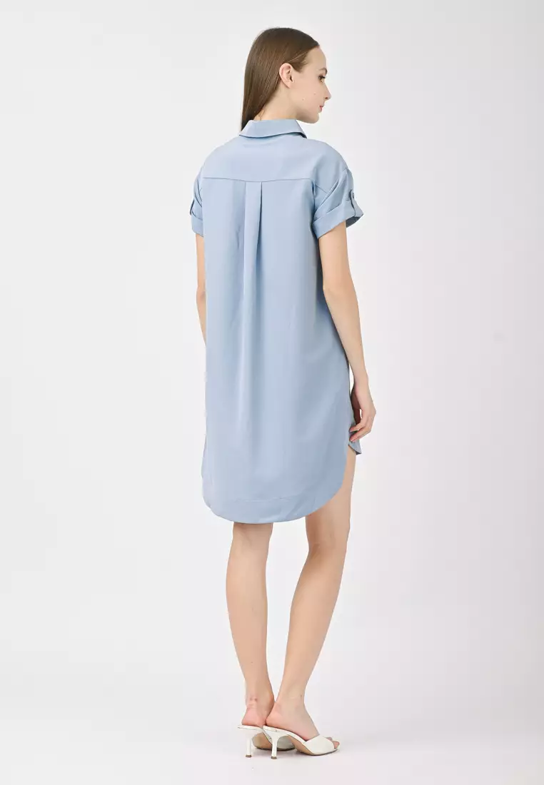 Collar Short Sleeve Dress
