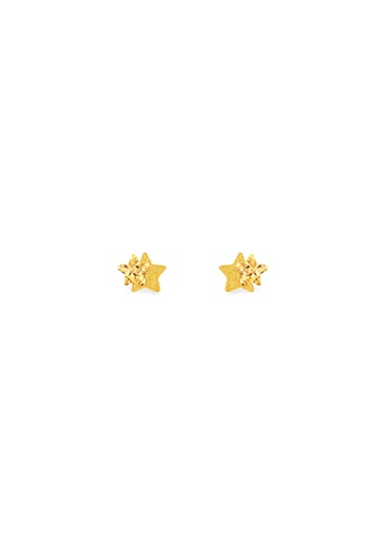 MJ Jewellery gold MJ Jewellery Gold Star Earrings S118, 916 Gold 1469BAC92901A7GS_1