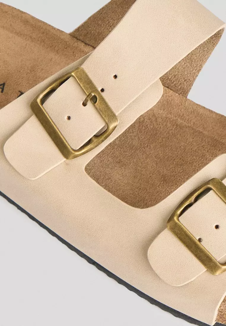 Men's Cork Double Strap Slides