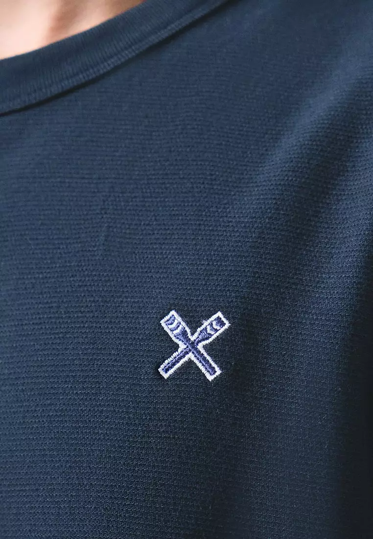 Regular Fit T-Shirt With Neck Binding Finish In Fine Ottoman